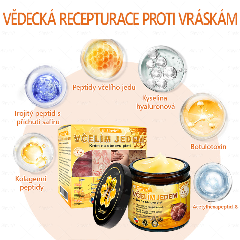 🐝Doporučení dermatologa  ✨Sinvie® Krém na obnovu pleti s včelím jedem 🔥 Český vývoj, výroba a dodávka v České republice - 50ml