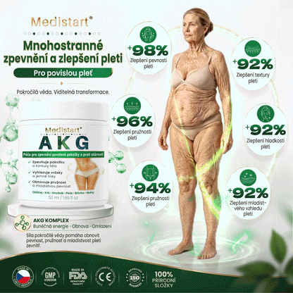 ✨Medistart® AKG POKROČILÝ ZPEVŇUJÍCÍ TĚLOVÝ KRÉM – 💧 Pro pevnější, hladší a pružnější pokožku.