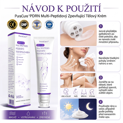🇨🇿🇨🇿🇨🇿  PuraCure® PDRN multipeptidový masážní tělový krém s roll-on aplikátorem ✨Anti-age péče • Hydratace • Zpevnění • Lifting • Regenerace • Sjednocení tónu pokožky