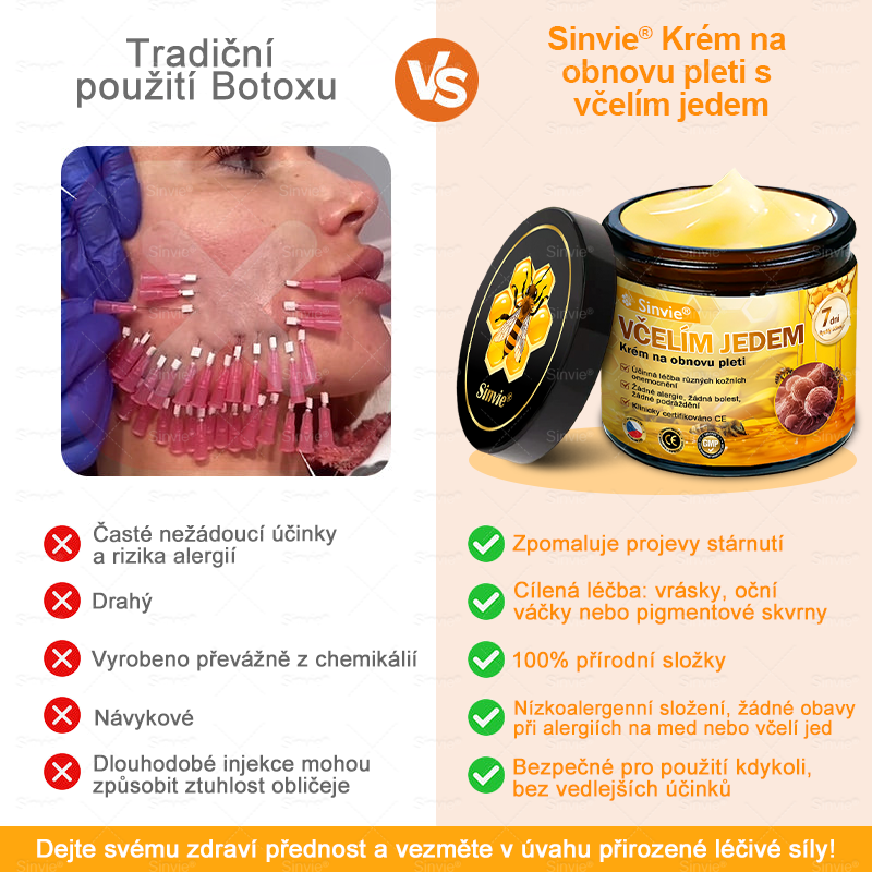 🐝Doporučení dermatologa  ✨Sinvie® Krém na obnovu pleti s včelím jedem 🔥 Český vývoj, výroba a dodávka v České republice - 50ml