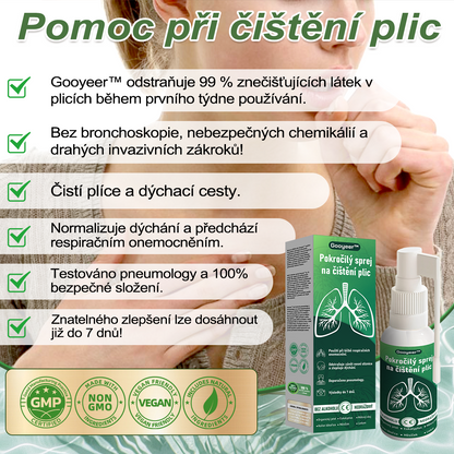 🍀𝐆𝐨𝐨𝐲𝐞𝐞𝐫™ Pokročilý sprej na čištění plic -🧑‍⚕️ Podporuje zdraví plic, průdušek a dutin, napomáhá zdraví dýchacího systému a usnadňuje dýchání.