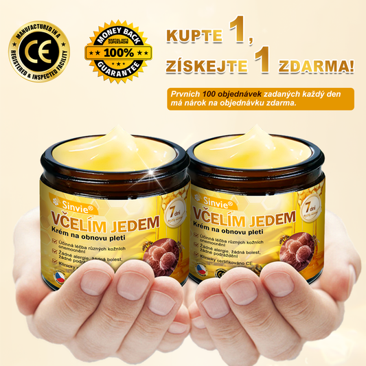 💛 Sinvie® Krém na obnovu pleti s včelím jedem ✅CE schváleno 👨‍⚕ Doporučeno dermatology - 50ml